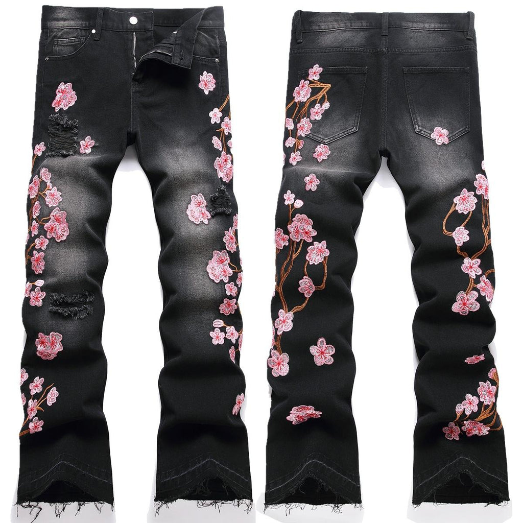 Jeans rose flared